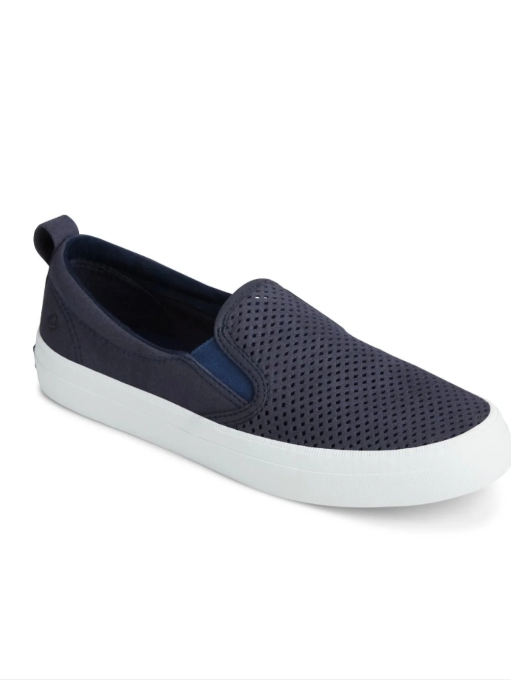 Sperry Top-Sider Crest Twin Gore Perforated Slip On Sneakers in Navy Size 6.5